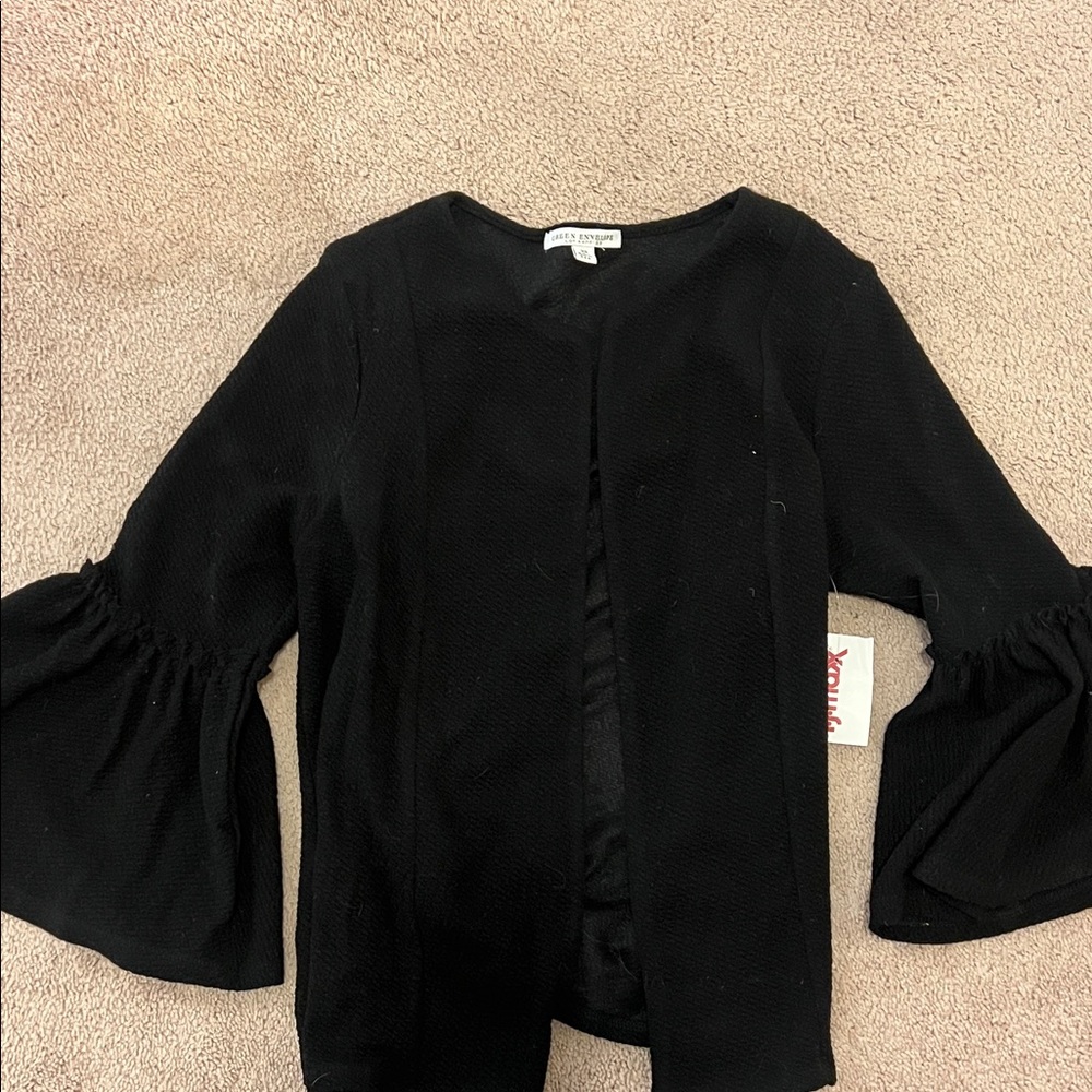 Black Bell Sleeve Cardigan